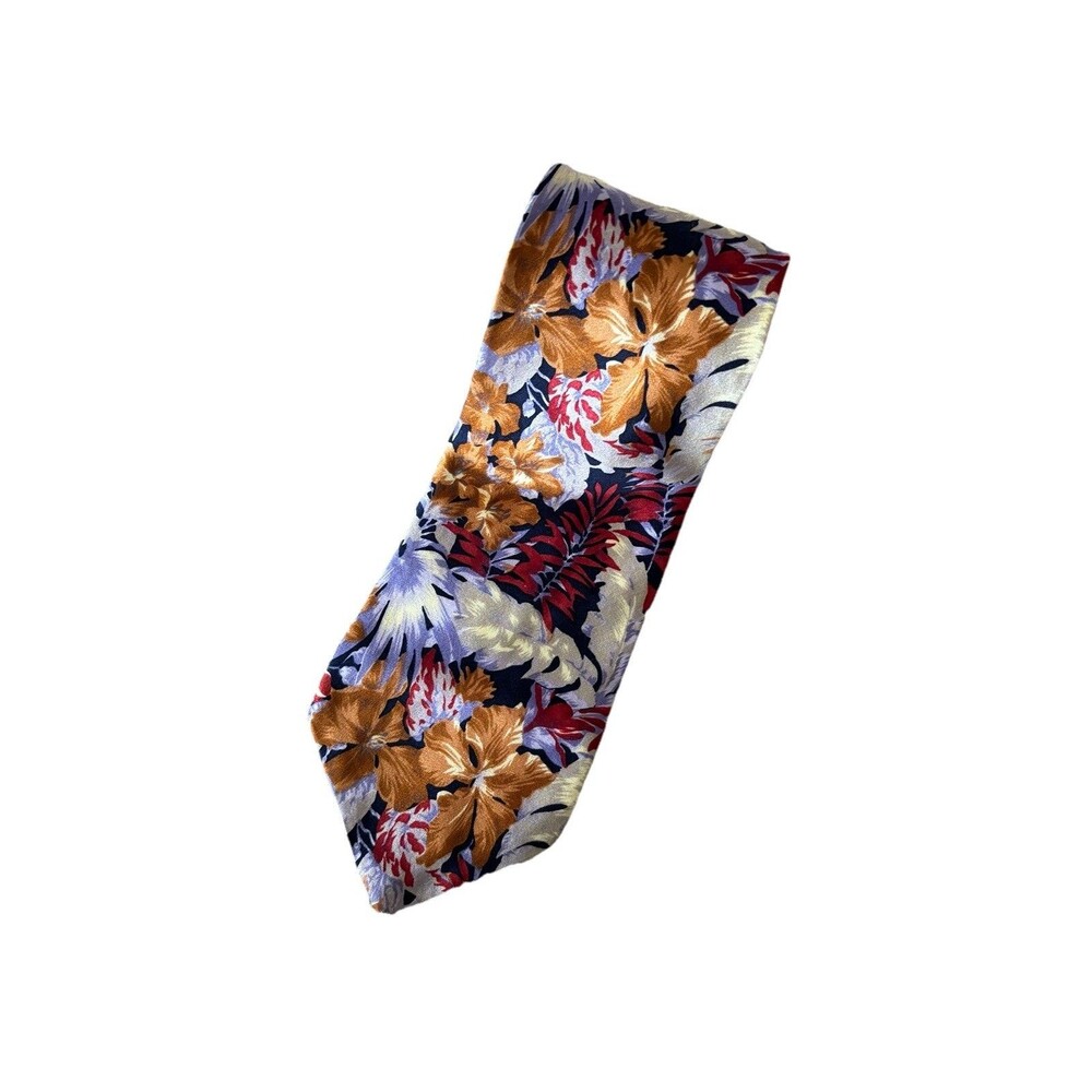 Aquascutum London Designer Mens 100% Silk Tie Paisley‎ Floral Green Pink